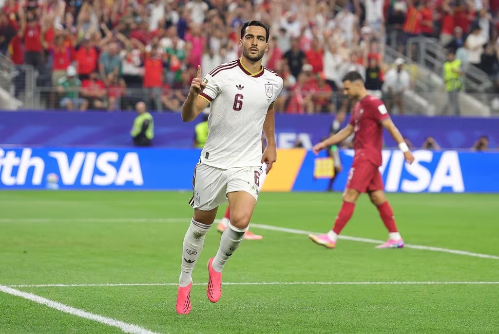 Mikel Merino fez o gol da vitória contra Portugal (Foto: FIFA Divulgação)